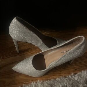 Call It Spring Shimmering Silver Heels